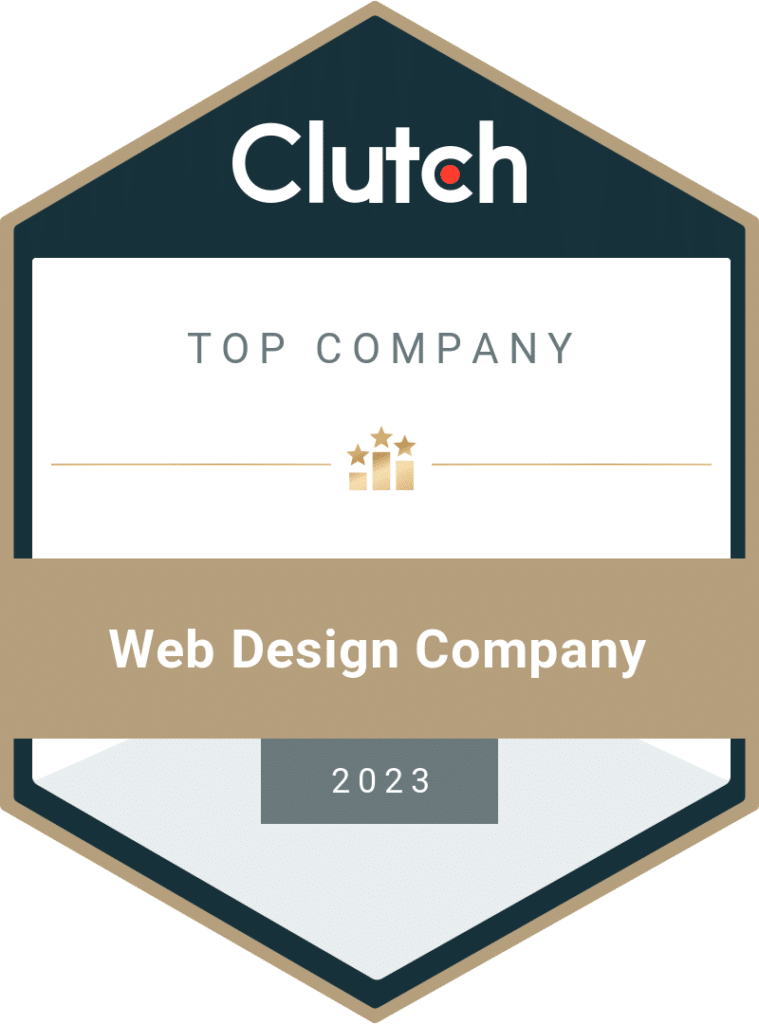 Clutch award for web design company presented to Digital Nomads HQ 2023